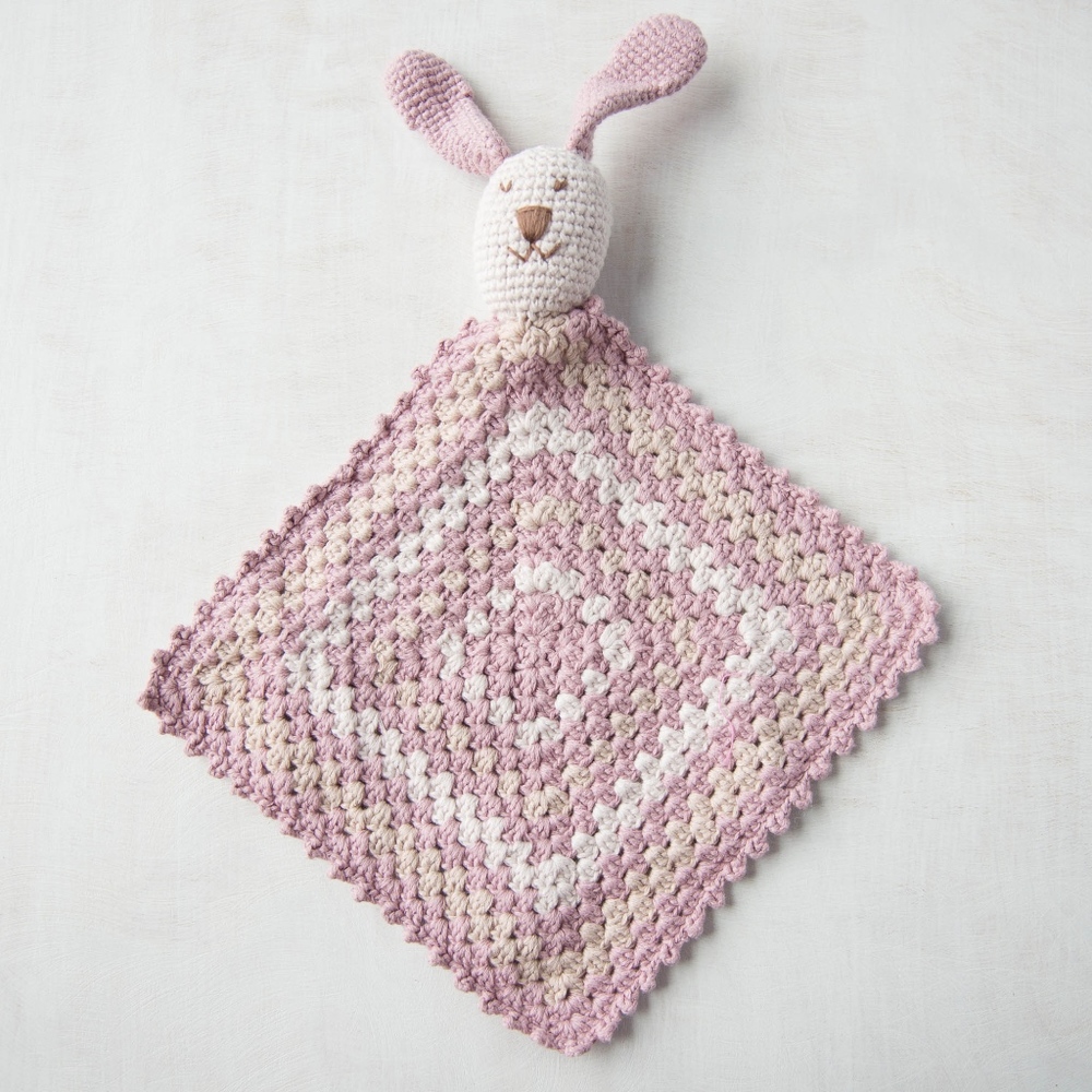NEW Fair Trade Organic Bunny Lovey Blanket Toy